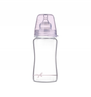 Lovi Dojčenská fľaša sklo Diamond Glass 250ml 3m+ BABY SHOWER GIRL